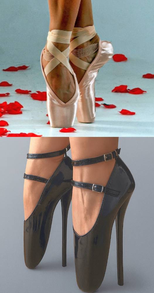 Ballerina auf der Spitze und 