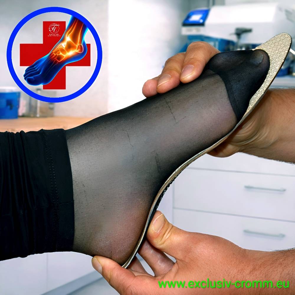 Die Kontrolle der Einlage am Fuß