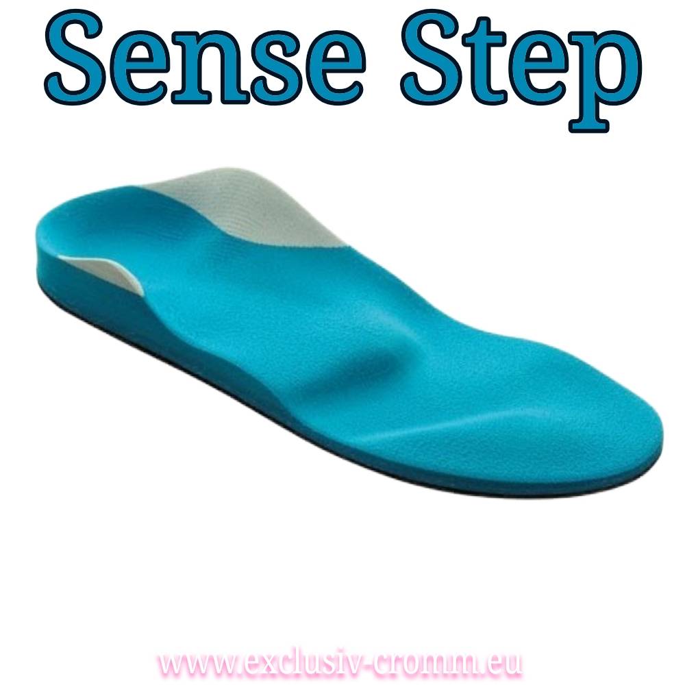 Sense Step – Sensomotorische Einlage Sense Step sensomotorische Einlage in Blau, zweilagig auf Trägermaterial, zur Unterstützung koordinierter Bewegungsabläufe und Muskelaktivierung.